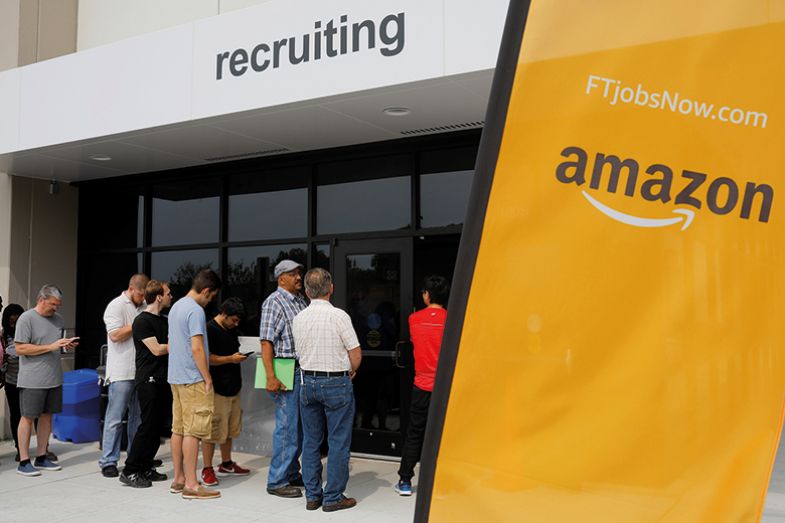 Jobseekers queue for ‘Amazon Jobs Day’