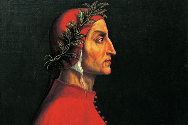  Portrait of Dante Alighieri  as mentioned in copy