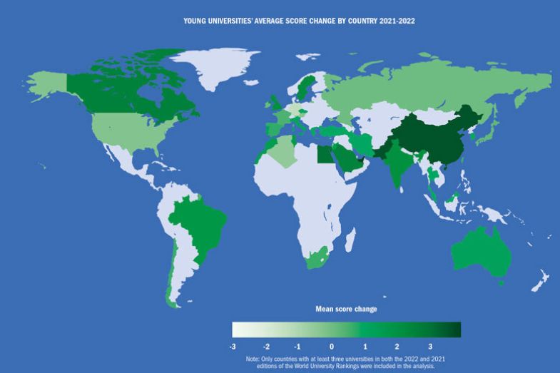 Map graphic ‘Young universities’ – Young 2022