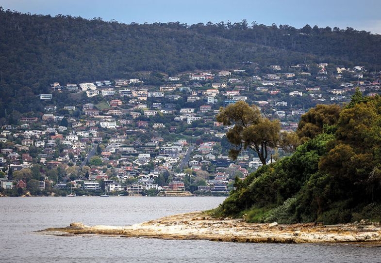 General view of houses at Sandy Bay