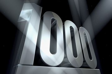 The numerals 1000 on a pedestal The numerals 1000 on a pedestal