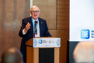 Ed Byrne speaks at the THE World Academic Summit 2025 Ed Byrne speaks at the THE World Academic Summit 2025
