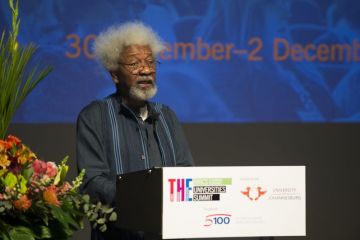 Wole Soyinka speaking at THE BRICS & Emerging Economies Universties Summit Wole Soyinka speaking at THE BRICS & Emerging Economies Universties Summit