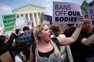 Washington DC abortion law protest in May 2022