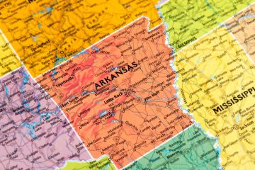 Arkansas, map, US, state