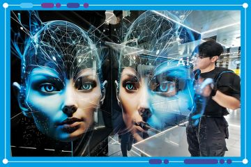 A visitor participates in 'AI Dream', an artificial intelligence (AI) immersive experience project, at Shanghai Tower on April 12, 2024 in Shanghai, China A visitor participates in 'AI Dream', an artificial intelligence (AI) immersive experience project, at Shanghai Tower on April 12, 2024 in Shanghai, China