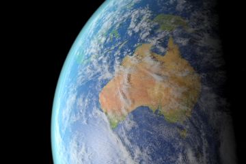 Australia from space, illustrating Earth science