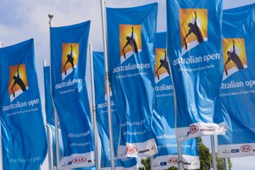 Australian Open tennis flags
