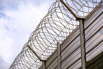 istock A barbed wire fence A barbed wire fence
