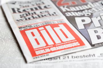Berlin, Germany - June 27, 2011 Cover page of Bild-Zeitung. Bild is the largest daily newspaper in Germany with almost 3 million copies sold daily. It is the most popular yellow press paper in central Europe. Pictured is a local edition for the Berlin are