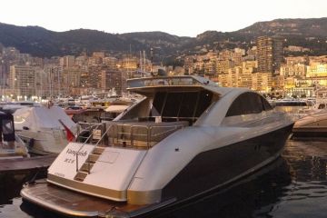 Boats docked in Port Hercule, Monaco