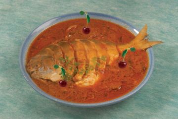 Bowl of fish curry