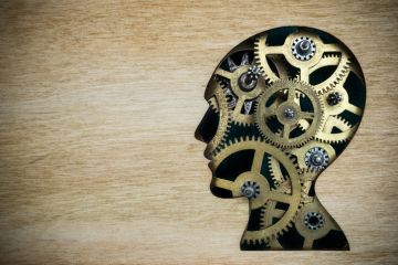 Brain made up of rusting gears