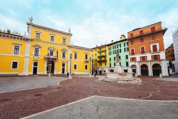 Market square in Brescia, Italy Market square in Brescia, Italy