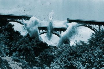 Demolition of bridge, to illustrate the impact of any changes to the graduate visa route by the UK government