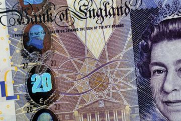 British twenty pound note (detail) British twenty pound note (detail)