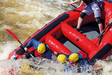 Capsizing raft Capsizing raft