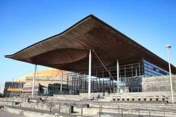 Cardiff, Wales, UK, September 14, 2016 The Senedd also known as the National Assembly Building is the home of the elected body which holds the Welsh government to account Cardiff, Wales, UK, September 14, 2016 The Senedd also known as the National Assembly Building is the home of the elected body which holds the Welsh government to account
