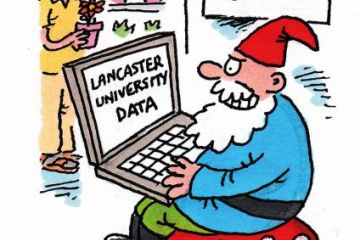 cartoon phishing gnome