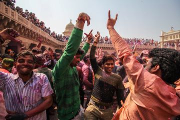 Celebrating the Hindu festival of Holi Celebrating Holi
