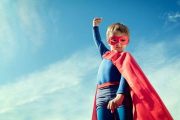 Child in superhero costume