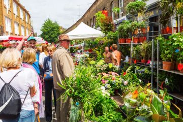 Columbia Road Flower Market in London, symbolising community