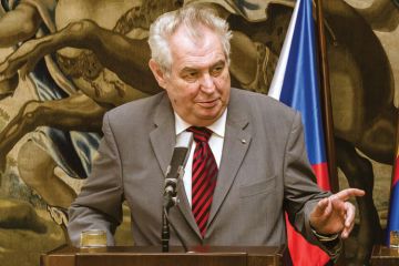 Czech president Milos Zeman speaking at press conference at Prague Castle, 2015 Czech president Milos Zeman speaking at press conference at Prague Castle, 2015