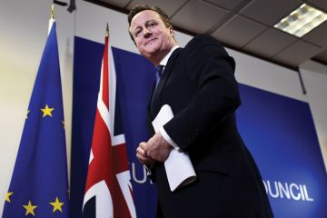 David Cameron leaves a European Union leaders summit David Cameron leaves a European Union leaders summit