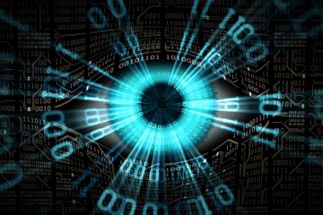 An electronic eye An electronic eye, symbolising digital surveillance