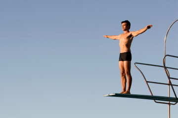 Diver about to launch Diver