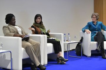 Sarah Springman (right) at the THE World Academic Summit