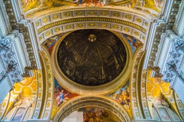 The painted dome by Andrea Pozzo, in the Church of Saint Ignatius of Loyola in Rome