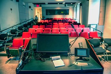 An empty lecture theatre An empty lecture theatre