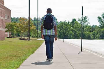 ethnic student leaving