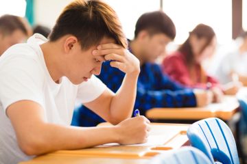 Students sitting examination