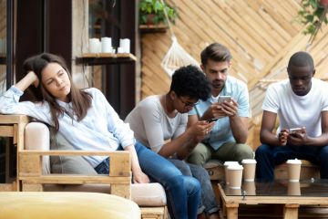 A female student excluded froma group of male students A female student excluded froma group of male students