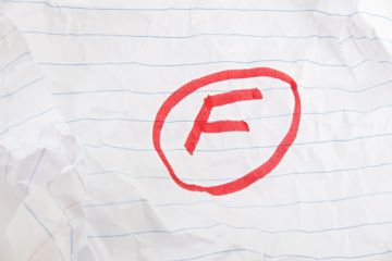 F grade fail, failure, F, grade