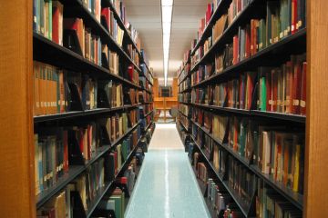 Library books at a university Library books at a university