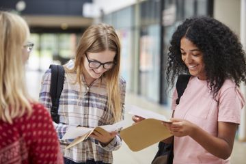 Female Students Opening Exam Results Female Students Opening Exam Results