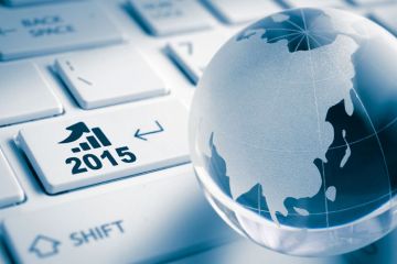 Glass globe on Apple keyboard