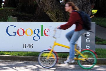 google-sign-cyclist