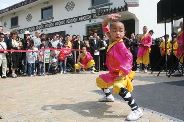 A “Shaolin Showcase” at Ngong Ping Village, Hong Kong, featuring Shaolin Kung Fu performances and health workshops A “Shaolin Showcase” at Ngong Ping Village, Hong Kong, featuring Shaolin Kung Fu performances and health workshops