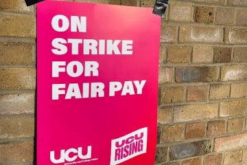 UCU picket placard UCU picket banner placard