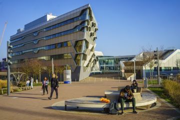 University of Coventry in UK, Engineering Building and sitting area around