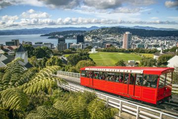 City views from Wellington cable car