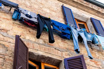Hung out to dry washing