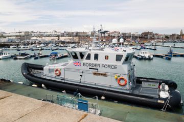 A british border force control vessel called Speedwell in Ramgate Royal Harbour. A british border force control vessel called Speedwell in Ramgate Royal Harbour.