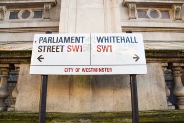 Signs in London for Parliament Street and Whitehall Signs in London for Parliament Street and Whitehall