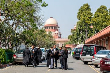 Campus of The Supreme Court of India which is the supreme judicial body of India and the highest court of the Republic of India.