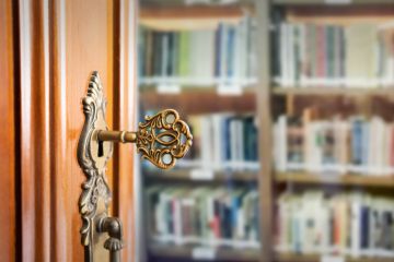 Old key in the keyhole